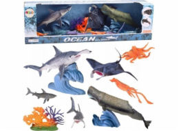 LeanToys Sada figurek mořských živočichů, pohyblivých prvků, paprsek