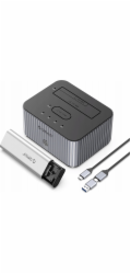 Dokovací stanice M.2 NVME Clone Drive + 2,5/3,5 HDD / 2,5 SSD – šedá