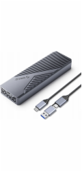 M.2 NVME USB-C 3.2 20Gbps Disk Bay – šedá