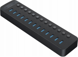 13portový HUB s přepínačem USB-A 3.0 - černý