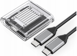 Orico M.2 NVME USB-C 3.2 diskový držák - průhledný