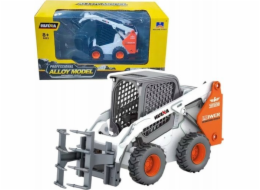 HUINA Kolový nakladač s drapákem, kovový, bílá 1:50