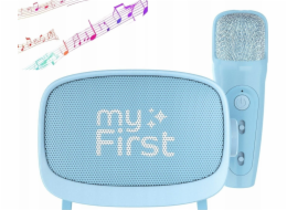 Reproduktor Mikrofon 2v1 Karaoke Bluetooth Aux Microsd sada pro děti / Myfirst Voice 2 / Modrá