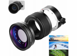 Objektiv 2v1 Hd Wide 18mm 0,75x + Makro 10x Pro Sony Zv1 Zv-1 Neewer Ls-18