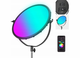 Neewer Kulatá LED lampa s boční podsvícením RGB Bluetooth Vlog 65W 18 na 14mm 16mm / Gr18c