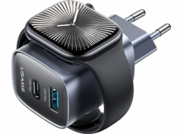 Usams Nabíječka do zásuvky CC293 T67 20W pro iWatch 1xUSB-C 1xUSB-A, matná