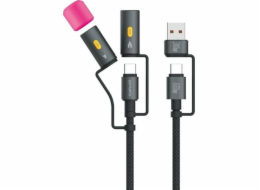 4smarts&nbsp;Kabel&nbsp;USB-C&nbsp;Explorer&nbsp;4v1&nbsp;60W&nbsp;1m&nbsp;černý