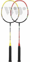 WISH FUSIONTEC 777K SADA BADMINTONOVÝCH RAKEET LIME+RED+SHUTTLES 3 DÍLNÁ WISH universal