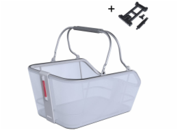 Basil Zadní nosičový koš CENTO TECH FIBER NORDLICHT MIK, MIK System (připraveno k použití) hliník modro-stříbrný (NOVINKA 2025)