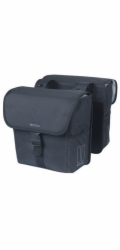 BASIL GO DOUBLE BAG 32L, Universal Bridge System, jednolitá černá (NOVINKA 2025)