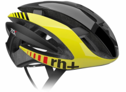 RH+ Cyklistická helma Z Alpha, lesklá černá-lesklá žlutá, fluo-matná černá EHX6072 01, velikost L/XL (58-62)