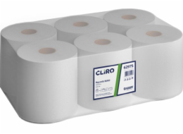 Cliro Cliro - Maxi role papírových utěrek, 2vrstvé, odpadní papír, 6 rolí - 75% bílá