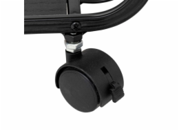 Pojízdná police NOIR, 3-úrovňová, kov, 43,3 x 28 x 74 cm