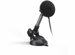 Teleskopický držák smartphonu s indukční nabíječkou SBS TESUPPMAG15WLONGARM s přísavkou, kompatibilní s MagSafe - černý