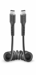 SBS Mobile SBS TECABLETYPCSKS spirálový kabel USB-C - USB-C 0,5 m - černý