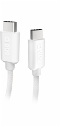 SBS Mobile SBS TECABLETISSUETCCG USB-C - USB-C 1,5m 60W opletený kabel - šedý