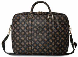 Taška Guess 4G Pivoňka Přední kapsa na zip Triangle Logo 16 černá