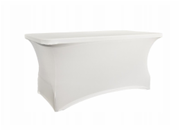 Povlak na stůl obdélníkový, délka 152,4 cm, bílý