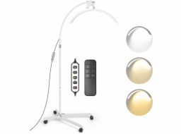 LED kosmetická lampa Shadowless Moon pro make-up nehty řasy 45W + dálkové ovládání / GX585R-PRO bílá