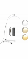 LED kosmetická lampa Shadowless Moon pro make-up nehty řasy 45W + dálkové ovládání / GX585R-PRO bílá