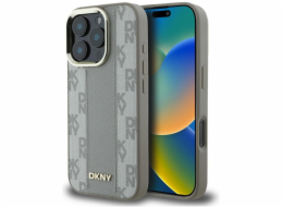 DKNY Magsafe Case s kostkovaným vzorem pro iPhone 16 Pro Max Beige