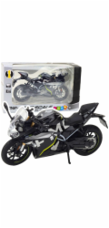 LeanToys Sportovní motocykl Kovová světla Zvuky Černá 250 SR 1:12