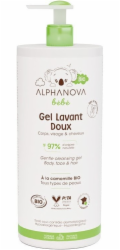 Alphanova Jemný dětský mycí gel 2 v 1 Bebe Bio 1000 ml