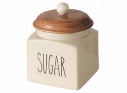 Keramická nádoba na potraviny, dřevěné víko, SUGGY