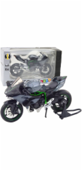 LeanToys Sportovní motocykl Kovová světla Zvuky Šedá 1:12