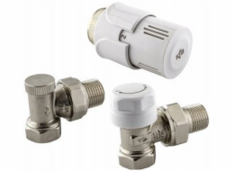 KFA Termostatická sada radiátorů rohová, bílá 757-140-07-BL