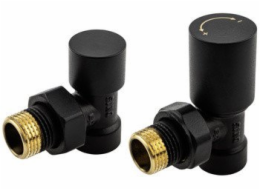 KFA Sada radiátorů Comfort PRO, úhlová, černá 758-130-81-BL