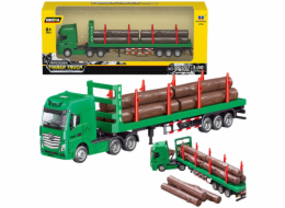 HUINA Nákladní vůz na přepravu dřeva, kovový 1:50, zelený