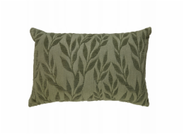 Atmosphera Dekorativní polštář LETHO, zelené listy, 38 x 58 cm