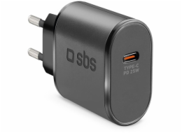 SBS Mobile SBS TETR1CPD25 25W USB-C nabíječka do zásuvky s funkcí Power Delivery - černá