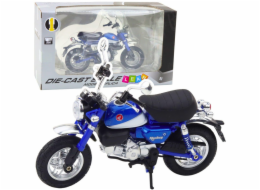 LeanToys Motocykl Retro Klasické Kovové Světla Modrá 1:12