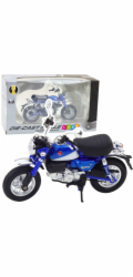 LeanToys Motocykl Retro Klasické Kovové Světla Modrá 1:12