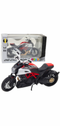 LeanToys Sportovní motocykl Kovová světla Zvuky Zlaté Červené Prvky 1:12