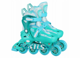 Nils Extreme Rekreační nastavitelné kolečkové brusle NA13102 tyrkysové velikosti 30-33