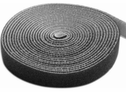 Techly Strong kabelová stahovací páska se suchým zipem 10 m x 20 mm, technicky řezatelná, černá