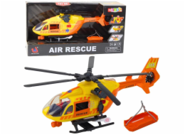 LeanToys Záchranná nosítka pro vrtulník s hákem, světly a zvuky oranžově 1:12 LEAN Toys