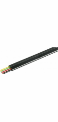 Goobay Plochý telefonní kabel 4žilový, 100m role, AWG 28, CCA (hliník s měděným povlakem) - barevné provedení černá