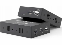 Techly HDMI/USB KVM extender 1080p60Hz až 100m přes kroucenou dvojlinku Cat6