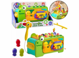 LeanToys Interaktivní vzdělávací kostka Crocodile s multifunkčními zvuky