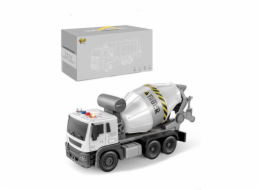 LeanToys Míchačka betonu modrá rotující hruška zvukové světlo 1:16