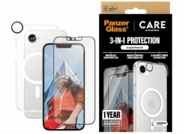 PanzerGlass Ochranná sada CARE by Flagship 3v1: pouzdro + sklo + čočka pro iPhone 16e