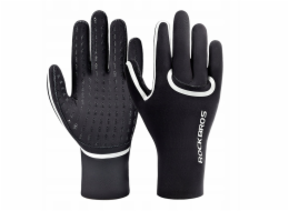 RockBros Cyklistické rukavice Full Waterproof, velikost: L/XL - černé