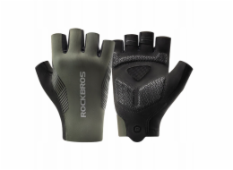 RockBros Cyklistické rukavice jaro/léto/podzim, krátké prsty, velikost: XL - zelené