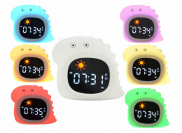 Atmosphera Noční světlo Silikonové hodiny Budík Datum Hudba RGB LED osvětlení 1800mAh / JL-826 / Dinosaurus