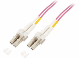 Mcab Optický patchcord, DUPLEX, LC-LC, 50/125µ, OM4, LSZH, 5m, fialový (7003405)