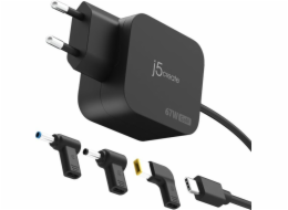 j5create Napájecí adaptér pro notebook 67W GAN PD USB-C MINI NABÍJEČKA